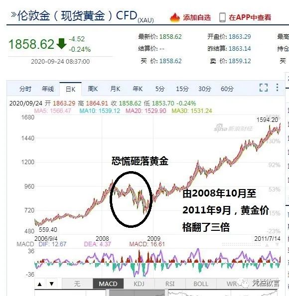 凭栏:恐慌与黄金价格V字反转