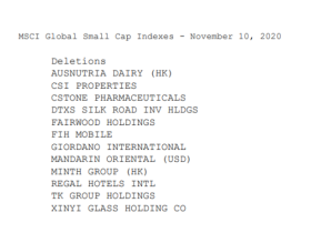 富途控股获纳入MSCI香港小型指数