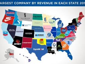 2015年美国各州收入最高的公司