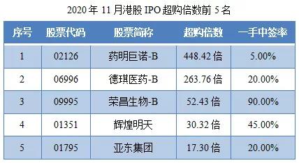 2020年11月港股IPO行情总结-图片6