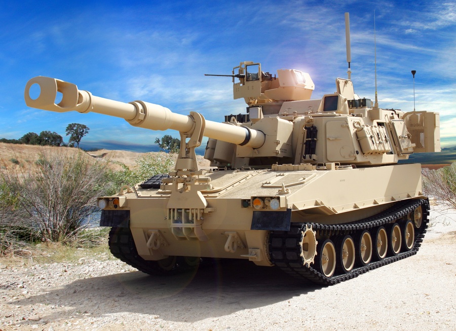 美制155毫米口径自行榴弹炮装甲车:M109自走炮 M109 Howitzer