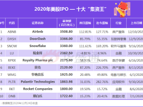 2020美股IPO盘点:融资额创新高, Airbnb, DoorDash, Snowflake大放异彩