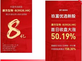 玖富犇犇新股周报丨康方生物-B首日大涨50.19%，每手赚7915.02港币