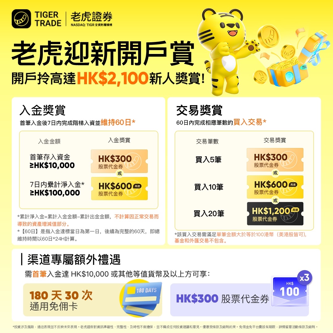 老虎证券怎么样？2025年老虎证券开户送价值1800港币, 美国客户送英伟达-图片1