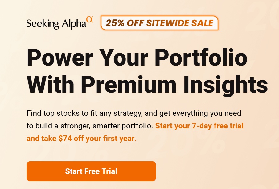 SeekingAlpha独家75折：Premium优惠74美元；Alphapicks优惠$124；一起买享$253折扣-图片2
